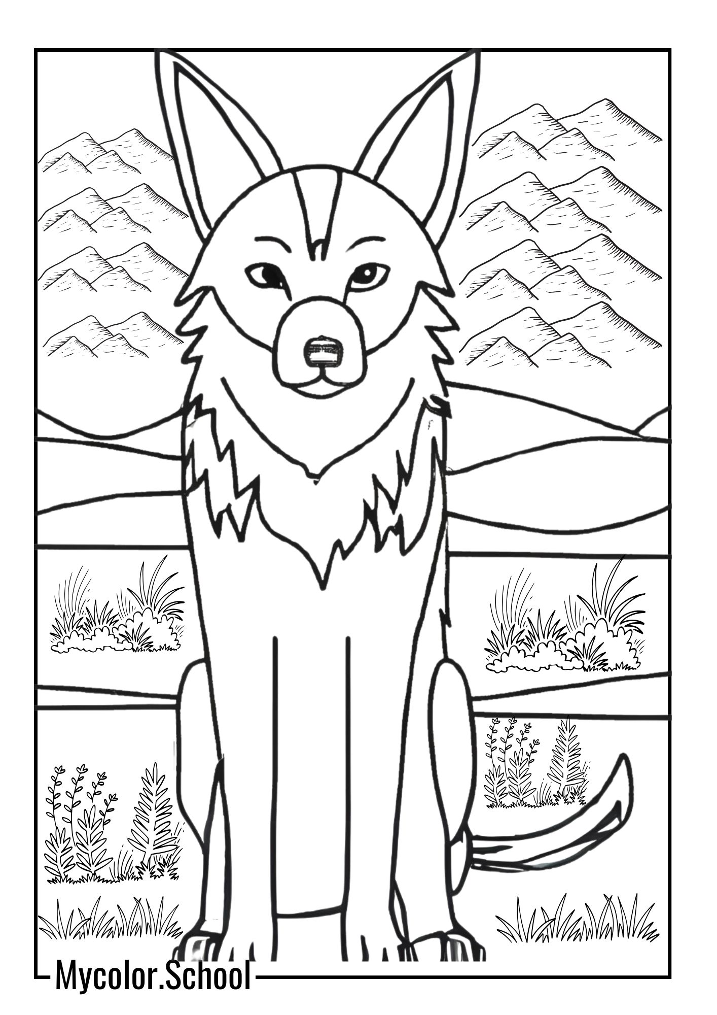 Coyote Coloring Pages Big
