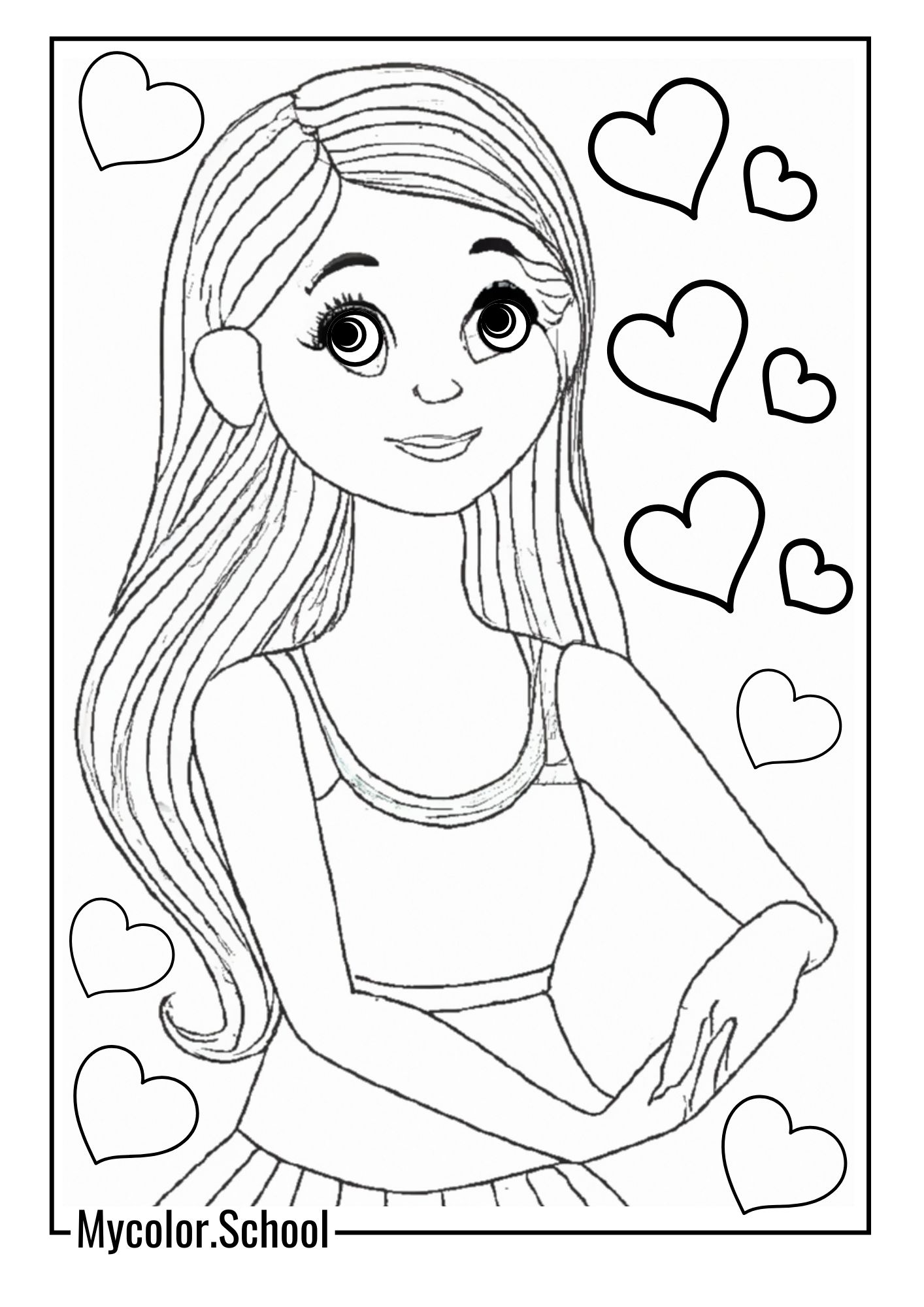 Human Coloring Pages Pretty Face