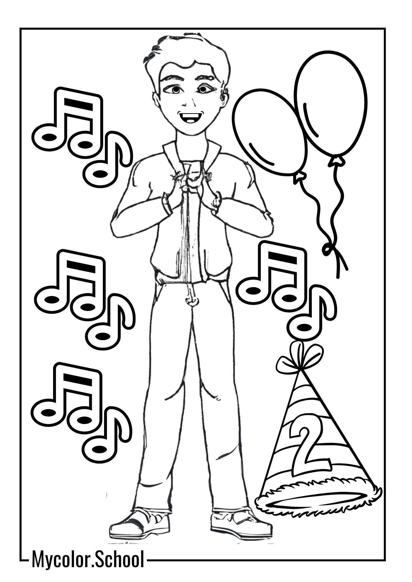 Human Coloring Pages Adorabel person