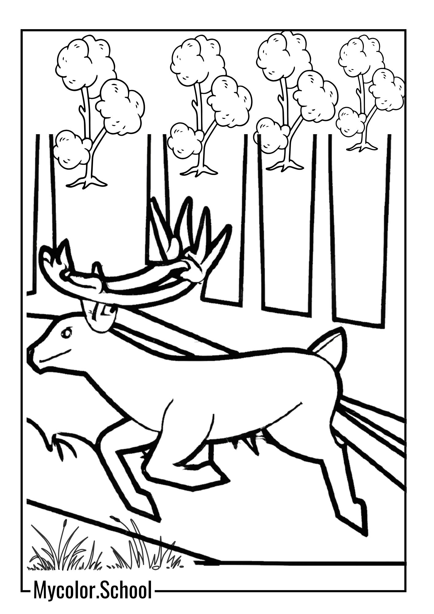 Hunting Coloring Pages Forest
