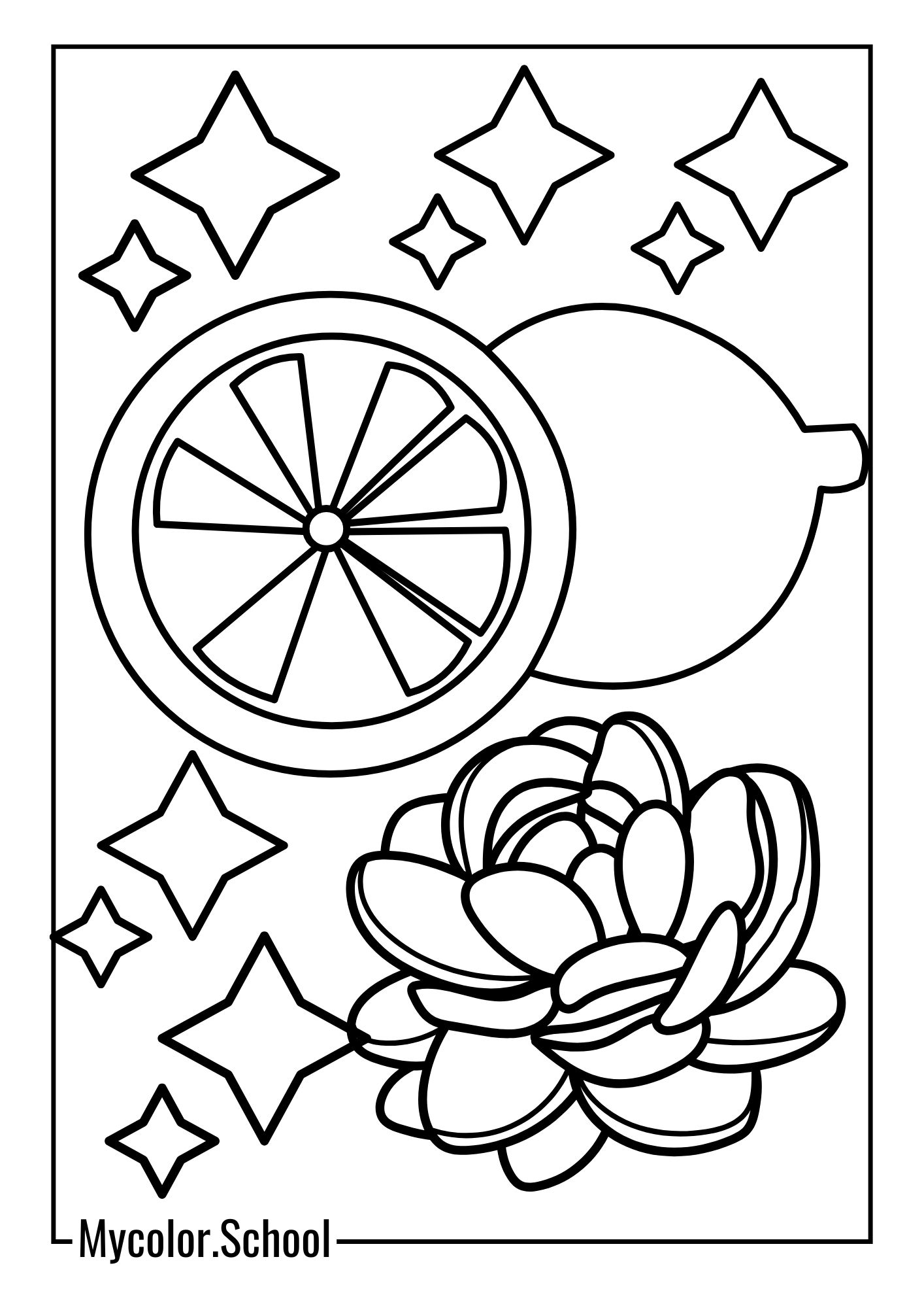 Lemon Coloring Pages Yummy Lemon