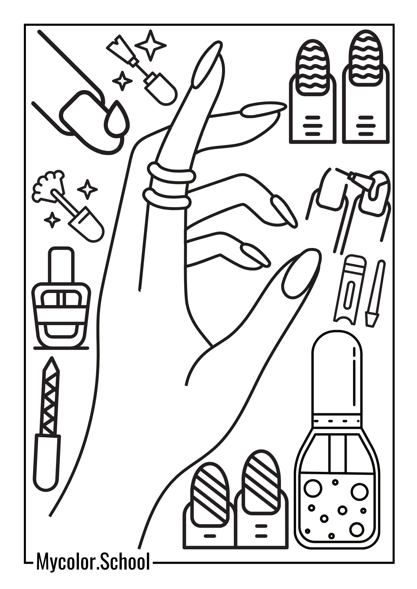 Nail Coloring Pages Nail