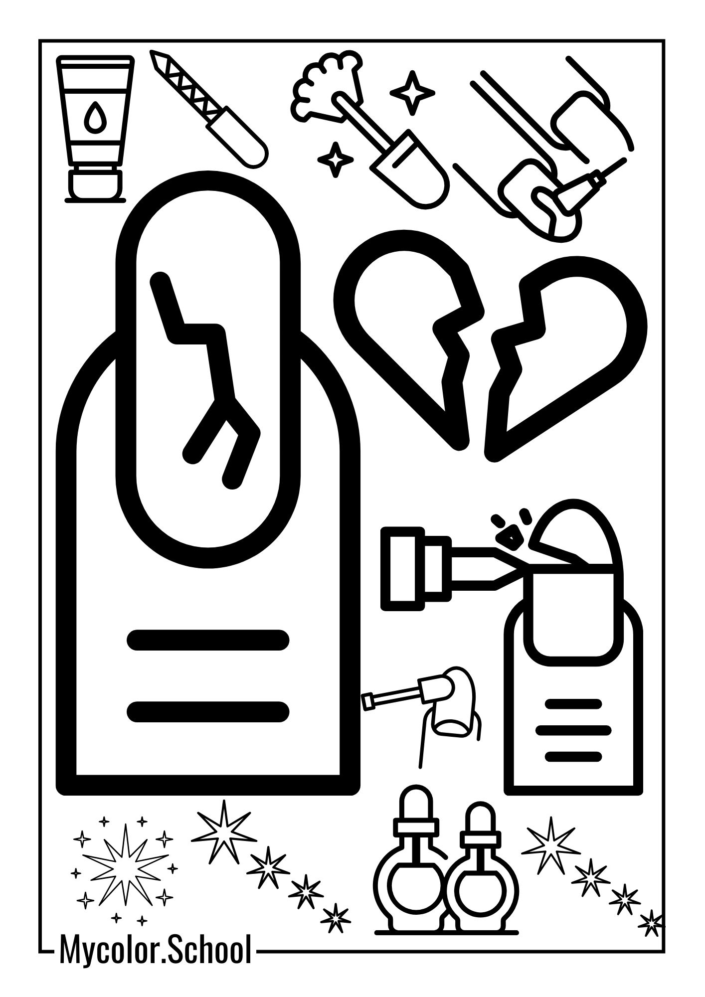 Nail Coloring Pages Perfect