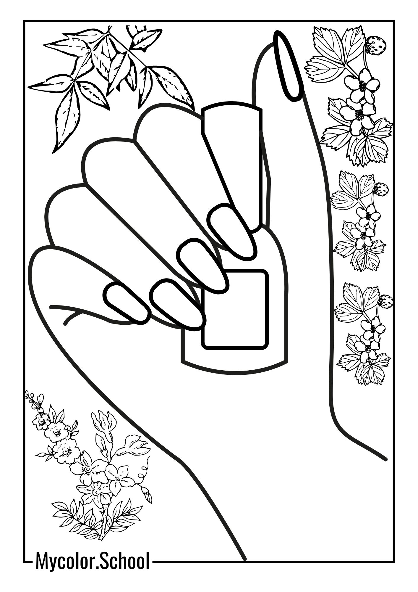 Nail Coloring Pages Clean