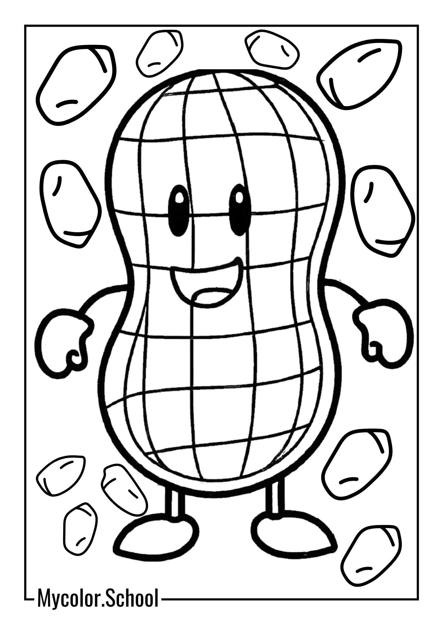 Peanut Coloring Pages Happy