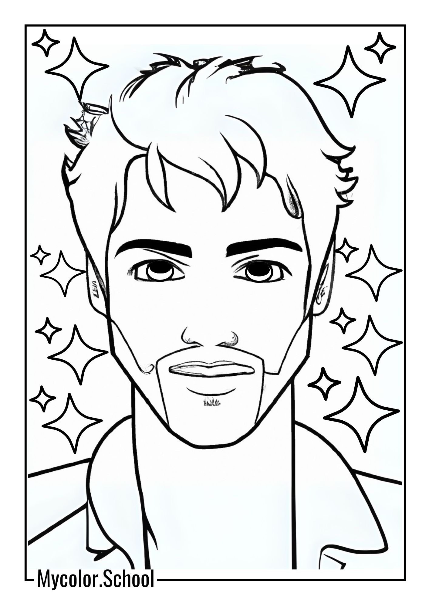 Human Coloring Pages Adorable Face