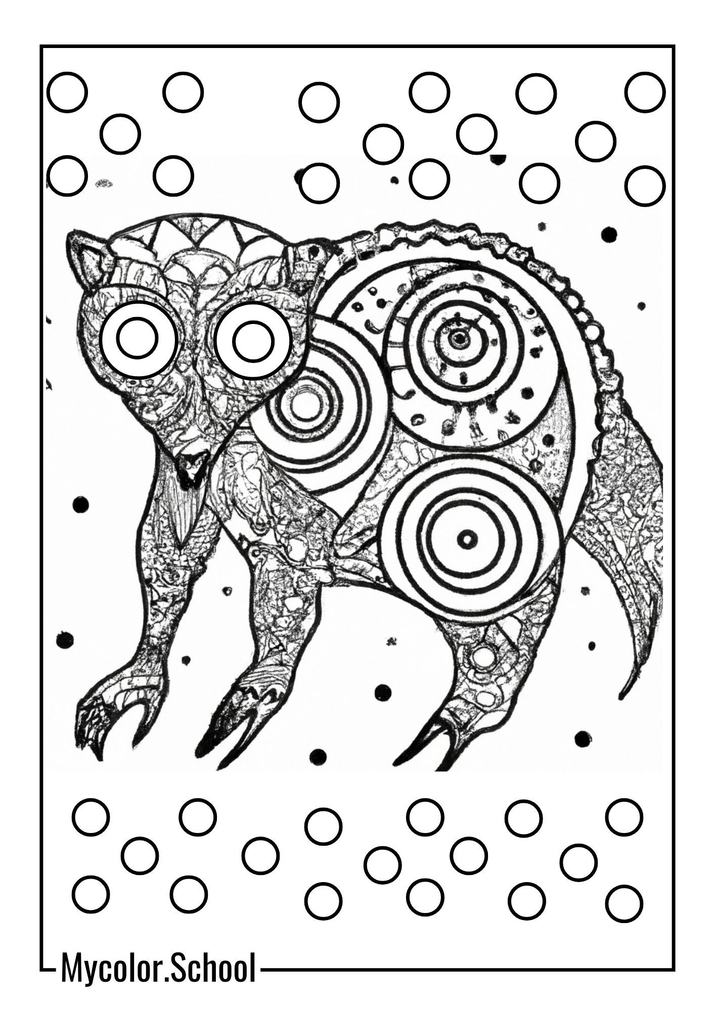 Psychedelic Coloring Pages Animal