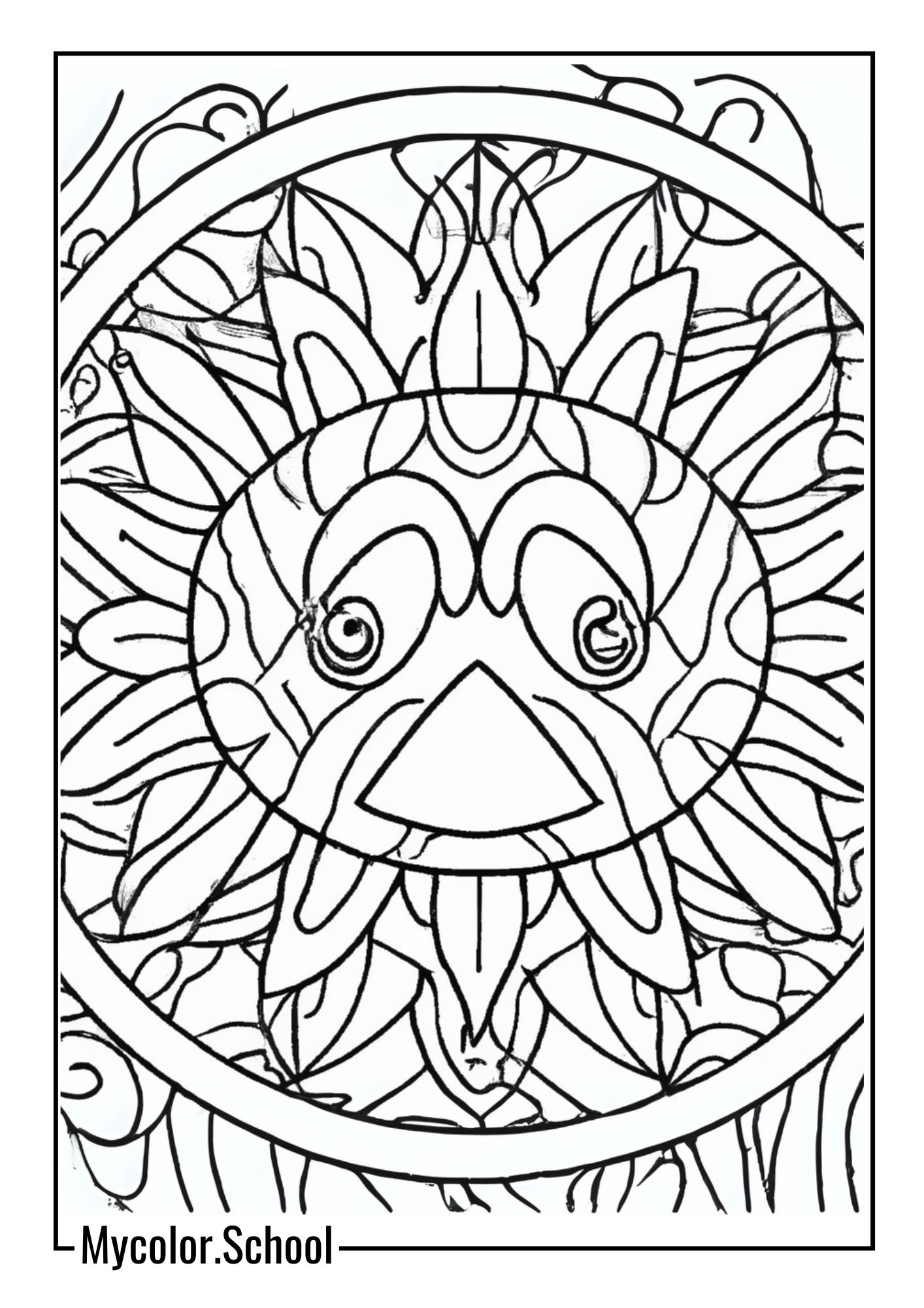 Psychedelic Coloring Pages Trace