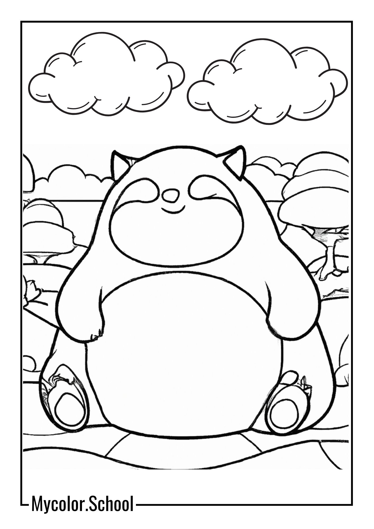 Snorlax Coloring Pages Chubby