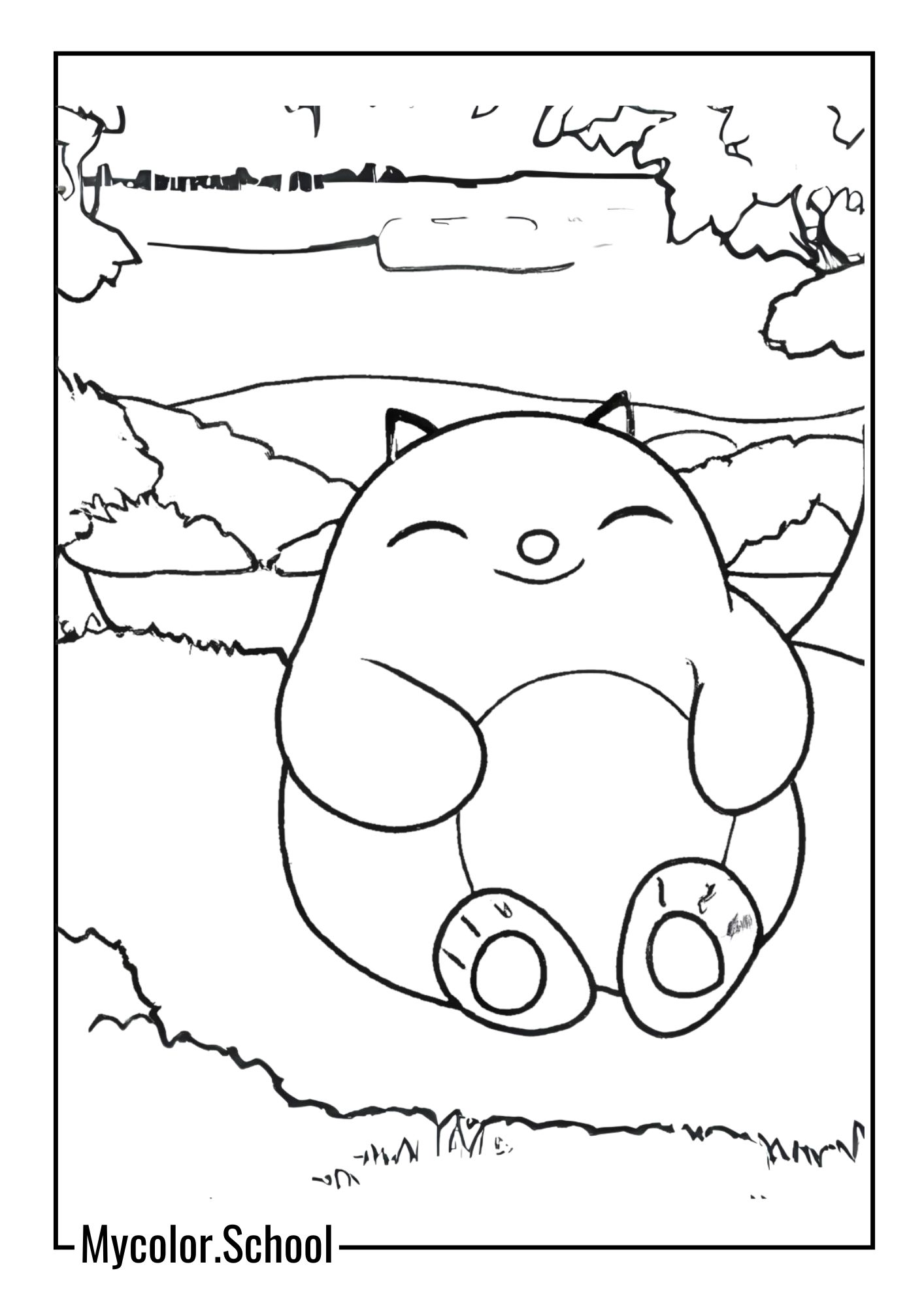 Snorlax Coloring Pages Adorable Relax