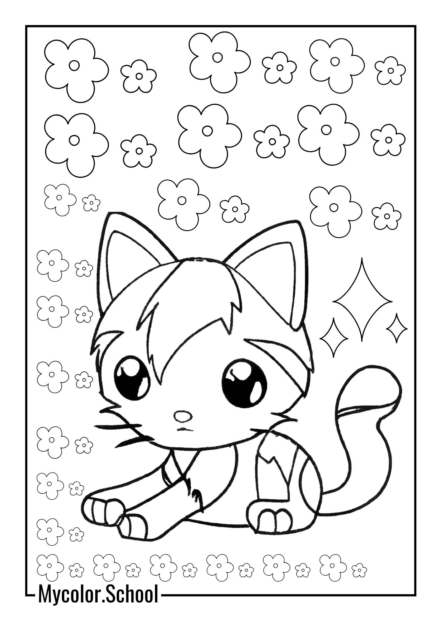 Kitten Coloring Pages Kitten