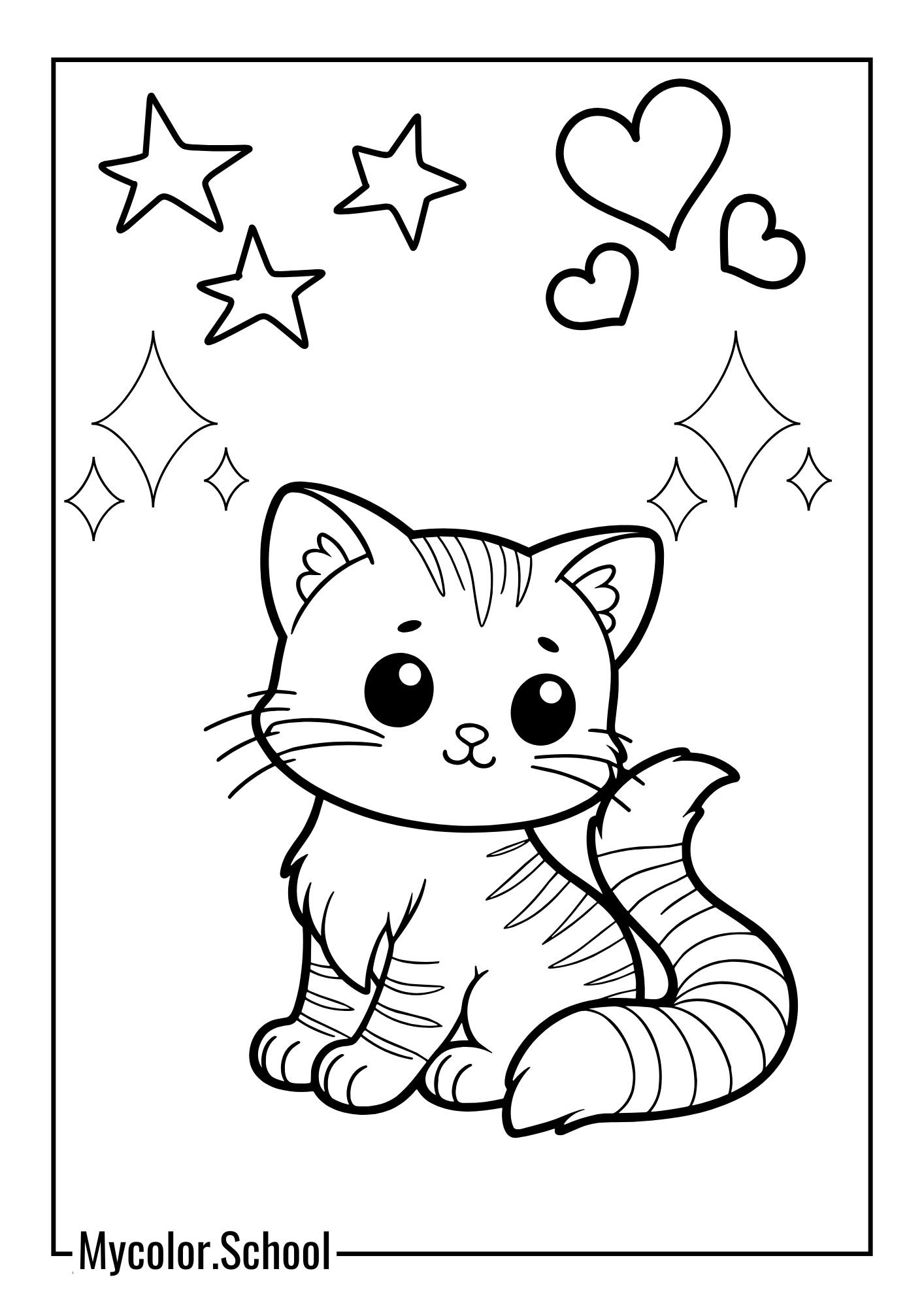 Kitten Coloring Pages Stress Free