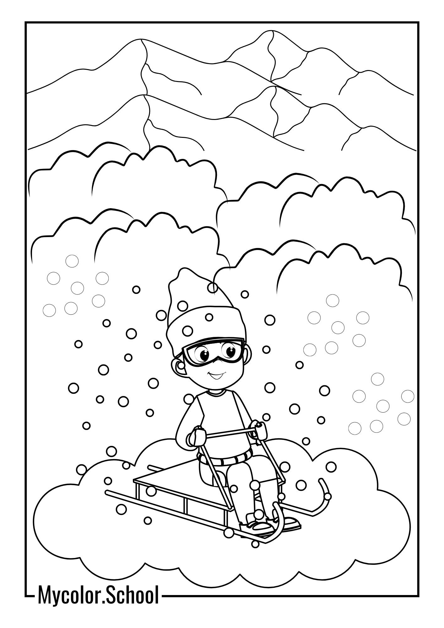 Winter Coloring Pages Snow