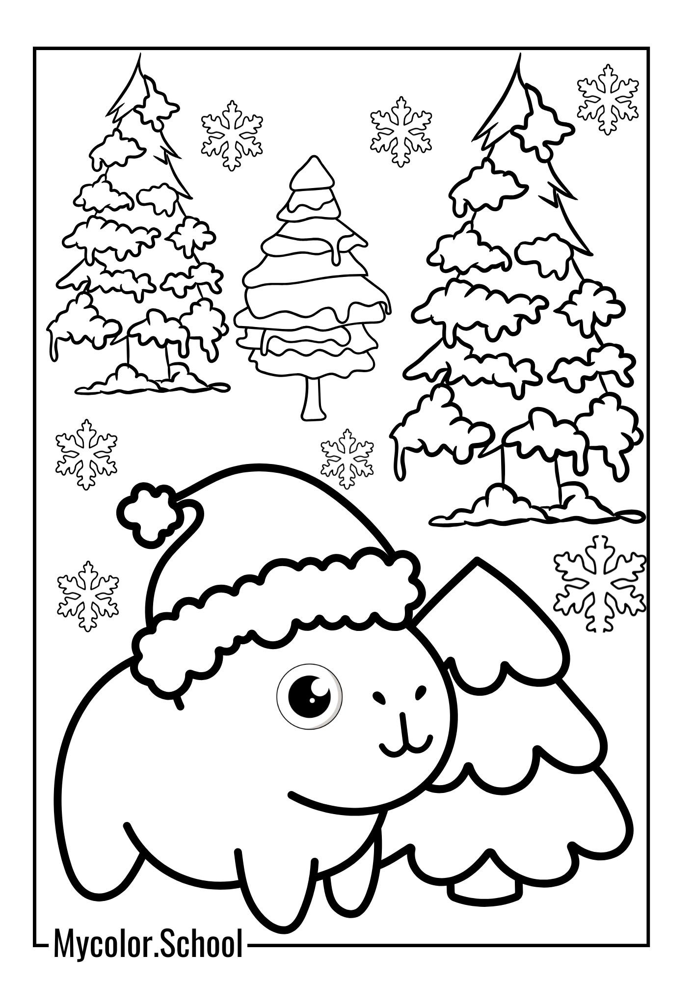 Winter Coloring Pages Forest